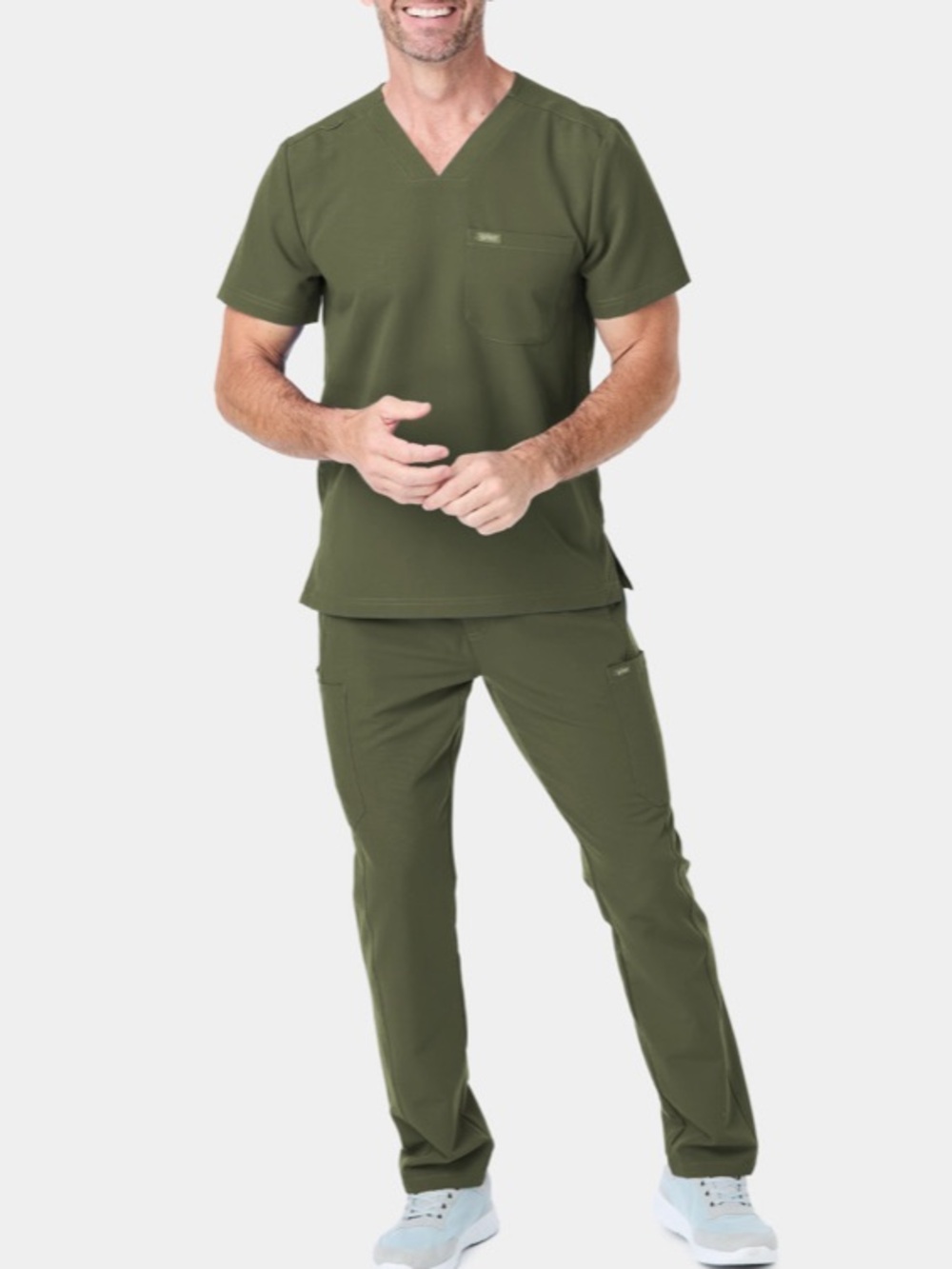 FIGS Mens Technical Collection V Neck Top/Cargo Pants Scrub Medical Set | S